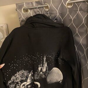 Disney Black Hoodie with Embroidered Logo